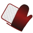 thumbnail image 2 of Disketp Red Geometric Perforated Square Background Oven Mitts And Potholders Bbq Gloves-Oven Mitts And Pot Holders With Recycled Infill Silicone Non-Slip Cooking Gloves For Cooking Baking Grilling, 2 of 9