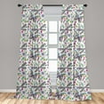thumbnail image 5 of Ambesonne Butterfly Curtains, Paisley Dragonfly, Pair of 28"x63", Multicolor, 5 of 5