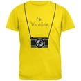 thumbnail image 1 of On Vacation Hanging Camera Yellow Adult T-Shirt, 1 of 1