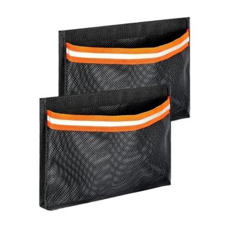 Vsenkes 2Pcs Boat Storage Mesh Bags PVC with Reflective Stripe for Tools Gear Tackle