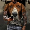thumbnail image 5 of ZCFZJW Cute 3D Dogs Printed T-Shirts for Men Big and Tall Regular Fit Casual Summer Short Sleeve Crewneck Basic Tees Tops Novelty Graphic Tshirts Coffee#01 XXXL, 5 of 8