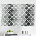 thumbnail image 1 of Black and Grey Tapestry, Checkered Squares Pattern Circular Motifs Contemporary Style Shapes, Fabric Wall Hanging Decor for Bedroom Living Room Dorm, 2 Sizes, Black Grey White, by Ambesonne, 1 of 1