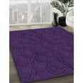 thumbnail image 3 of Ahgly Company Machine Washable Indoor Square Transitional Deep Purple Area Rugs, 4' Square, 3 of 7