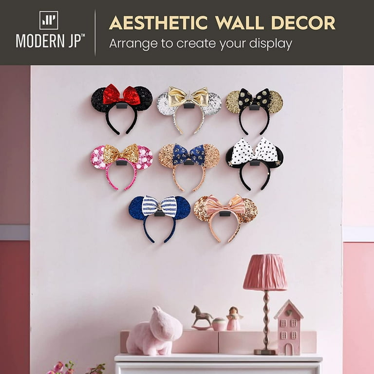 Modern JP Adhesive Hooks for Disney Ears 16 Hooks Black Minimalist Disney Ear Holder Walmart