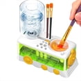 thumbnail image 4 of Limpiador de Pinceles con Bandeja, Enjuague de Pinceles de Acuarela con del Agua, Suministros de Arte para Pintar con Estilo de Tren., 4 of 5