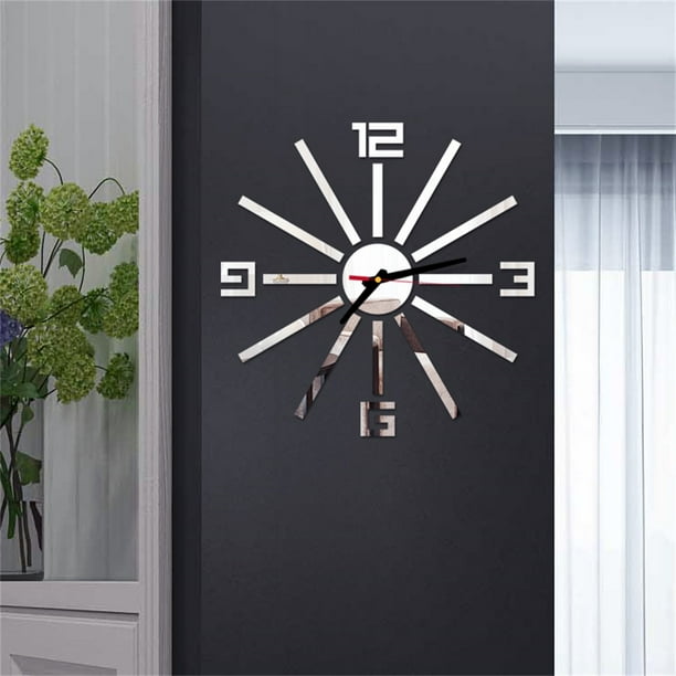 Ganfancp Diy Números Romanos Espejo Acrílico Calcomanía de Pared Reloj Decoración Del Hogar Mural Calcomanías Rebajas Flash Deals I Pc Relojes