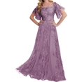 thumbnail image 3 of Encaje Vestidos De Madrina Mangas Largas - Vestidos De Noche Formales Boda, 3 of 5