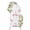 White, variant on Pink Flamingo Arch Backdrop Cover 5FT, Summer Tropical Animals Spandex Fitted Stretchy Arch Stand Covers, Round Top Chiara Backdrop Cover for Wedding Party Birthday Baby Shower
