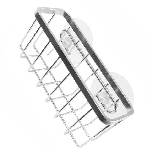 Matsuzay Cesta de fregadero de acero inoxidable, soporte de esponja duradero para almacenamiento de cocina organizado, resistente y duradero Almacenamiento y organización del hogar