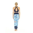 thumbnail image 4 of Women's Athletic Sportswear Solid Bra Top and Patterned Legging Set in Firebird Blue White Small, 4 of 5