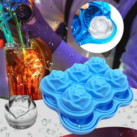

KEUSN 4/6 Ice Rose Molds Slicone Ice Tray Molds Whis-key Silicone Ice Making Molds