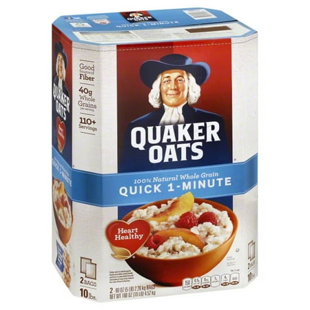 Quaker Oats Quick 1 Minute Oatmeal - 2/5 lb. - Walmart.com