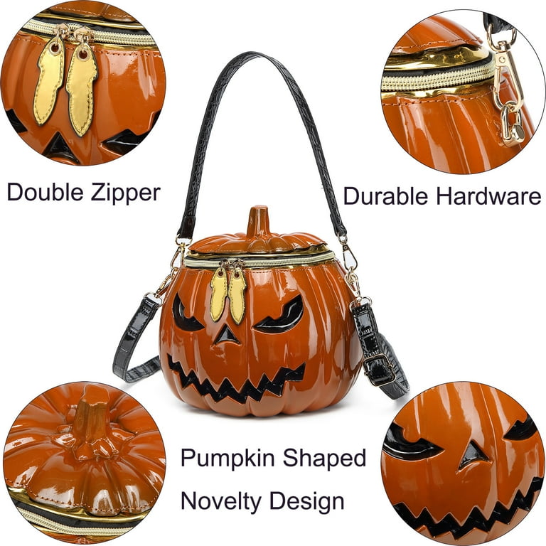 Lyuxhetaokdiq Women Pumpkin Shaped Crossbody Shoulder Bag Unique