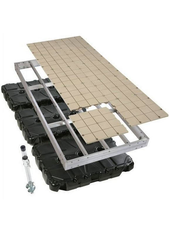 PlayStar Aluminum Floating Dock Kit with Resin Top, 4' x 10'