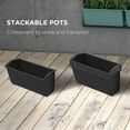 thumbnail image 6 of Outsunny 3-Tier Wall Planter with 6 Pots for Indoor and Outdoor, Black, 6 of 9