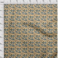 thumbnail image 4 of oneOone Viscose Chiffon Yellow Fabric Floral Retro Sewing Craft Projects Fabric Prints By Yard 42 Inch Wide, 4 of 5