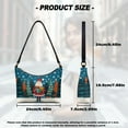 thumbnail image 7 of Kuiaobaty Santa Claus Print Underarm Sling Bag for Women Snowflake Print Leather Hobo Purse Tote with Smooth Zipper Christmas Casual Shoulder Handbag for Travel Blue, 7 of 7