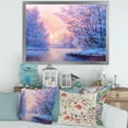 thumbnail image 3 of Designart 'The River Original With Winter Landscape' Lake House Framed Art Print, 3 of 4