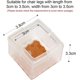 thumbnail image 5 of Silicona Chaise Casquettes Pieds Tampones, 20 Piezas - Transparente (cuadrado/3-3,5 cm) Carr Pieds De Table Tapis Couverture De Table Rayures Protecteurs P, 5 of 5