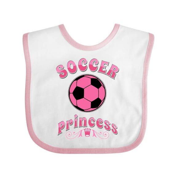 Inktastic Soccer Princess Girls Baby Bib