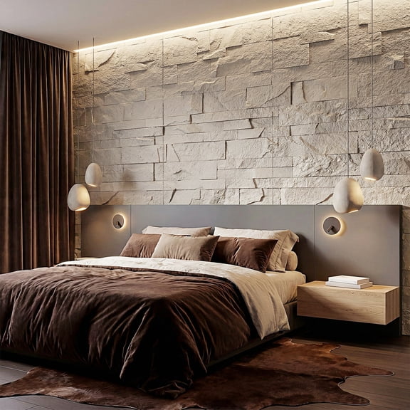 HOMCOM 8-Pack 3D Faux Stone Wall Panels, Lightweight Polyurethane Panels for Interior Exterior Accent Walls, 4' x 2', Cover 61.8 Sq.Ft., Light Gray