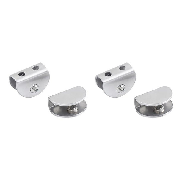 Toystoory Household Glass Clamp Bathroom Shelf Holder Bracket Aluminum Alloy Fixing Panel Furniture Living Tool Accessory Door Room Type1 NO1