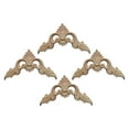 thumbnail image 5 of 4Pcs Wood Applique Corner Onlay Unpainted Mouldings DIY Decorative Craft Ornaments Wood Applique for Cupboard Wall Furniture Mirror Door 10cmx10cmx0.8cm, 5 of 8