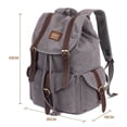 thumbnail image 2 of Vintage Canvas Backpack Kaukko Outdoor Travel Hiking Rucksack School Bookbags, 2 of 5