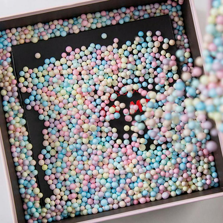 Mini Styrofoam Balls Beads Decorative Assorted Color Foam Ball for Making  DIY Gift Box Filler 
