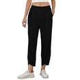 thumbnail image 4 of Asklazy Womens Loose Wide Leg Pants Casual Elastic Waisted Casual Pants with Pockets, 4 of 13
