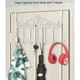 thumbnail image 4 of Over The Door Hanger with 7 Hooks, Heavy Duty Hooks for Hanging Towels, Over The Door Hanger for Hanging - Ideal for Bathroom, Kitchen, Bedroom, and Living Room (White), 4 of 9
