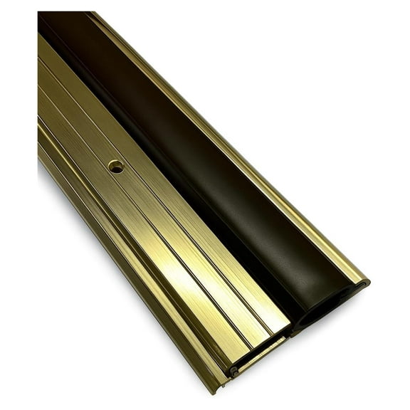 Anodized Adjustable Door Threshold - 36 Inch - Vinyl Weatherstrip Seal for Drafts & Energy Efficiency - Easy Install - Randall Manufacturing V-9-G