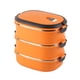 thumbnail image 3 of Fiambrera Bento contenedores de almuerzo reutilizables de 3 capas de color naranja para la oficina ANGGREK Otros, 3 of 7