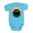 Turquoise, variant on CafePress - Black Cat Retro Sunset Body Suit - Cute Infant Bodysuit Baby Romper - Size Newborn - 24 Months