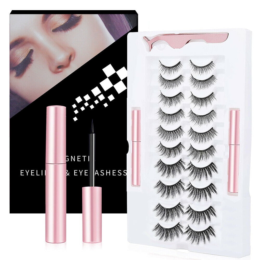Magnetic Eyelashes and Magnetic Eyelash Kit,with Magnetic Eyeliner Magnetic Lashes,No Glue Needed