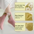 thumbnail image 4 of 4/5 Pack Cute Womens Floral Socks, Cotton Vintage Embroidered Casual Crew Socks, 4 of 7