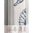 thumbnail image 6 of Ocean Seahorse Sheer Curtains 54 Inch Long 2 Panels, Retro Coral Medieval Coastal Light Filtering Rod Pocket Curtains, Sheer Voile Drapes for Living Room Bedroom, 52"x54", 6 of 8
