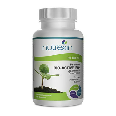 Nutrexin - Bio-Active Iron, Iron Deficiency & Anemia Symptom Support, 120 (Best Iron Supplement For Anemia Without Constipation)