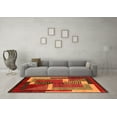 thumbnail image 3 of Ahgly Company Indoor Square Oriental Orange Modern Area Rugs, 4' Square, 3 of 4