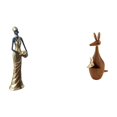 thumbnail image 1 of Figura de mujer africana, estatua de resina hecha a mano, artesanía, estatua de dama africana, figura de animal, adorno coleccionable, hecho a mano pa, 1 of 8