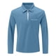thumbnail image 5 of Blusa y camisa de manga larga con cuello vuelto para hombre, blusa informal de moda con cuello vuelto y manga larga, blusa transpirable, blusa para hombre, 5 of 6