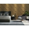 thumbnail image 3 of Dundee Deco's Paintable Off White Flamestitch Flames Fiber 3D Wall Panel, 1.6 ft X 1.6 ft, Interior Design Wall Paneling Decor Commercial and Residential Application, 2.6 sq.ft. each, 10-Pack, 3 of 4