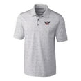 thumbnail image 2 of Men's Cutter & Buck Steel Auburn Tigers Advantage Space Dye Tri-Blend Polo, 2 of 3
