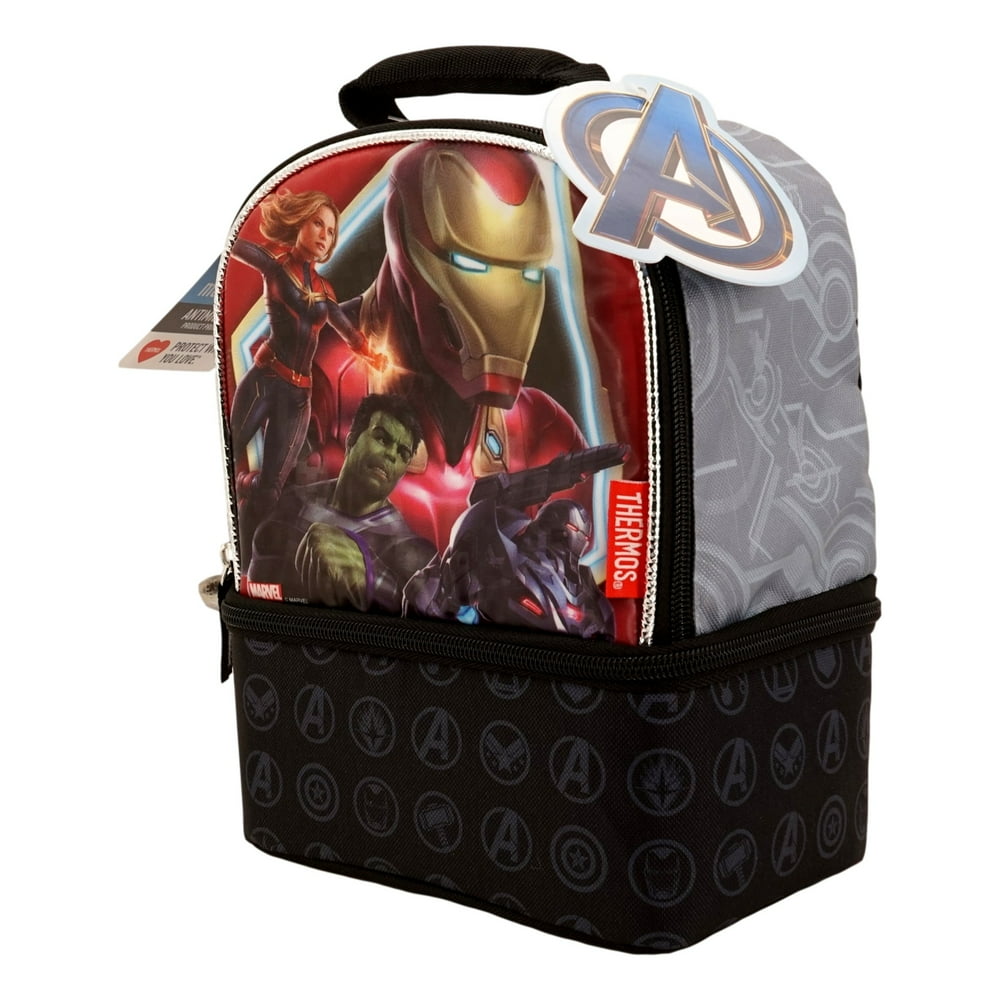 Marvel Avengers Kids Lunch Box (7 x 9.5 in) Double Compartment School