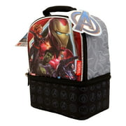 Marvel Avengers Kids Lunch Box (7 x 9.5 in) Double Compartment School Lunchbox featuring Iron Man, The Hulk, Captain Marvel, War Machine Infinity War