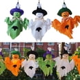 thumbnail image 2 of 6 uds fantasma colgante de Halloween, colgantes de manga de viento de paja fantasma de calabaza para decoraciones de fiesta de jardín de césped de Patio de Halloween, 2 of 5