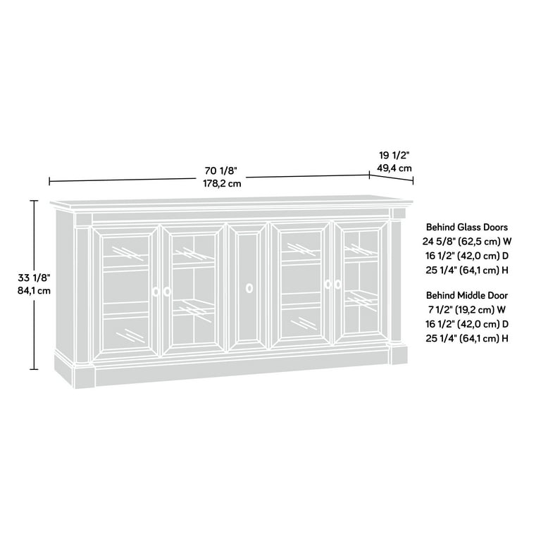 Sauder Palladia Console Media Entertainment Center Furniture