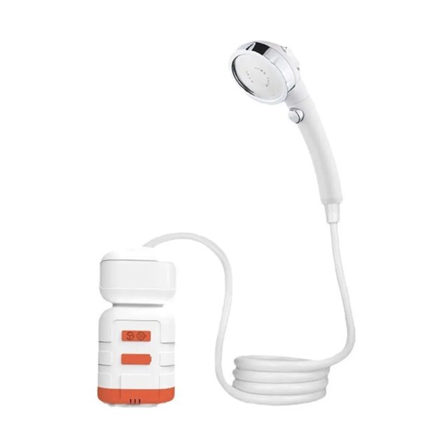 Portable Camp Shower with Camp Light Power Display Electric Camping Shower Handheld Camping Shower