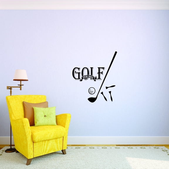 Wall Design Pieces 19th Hole Golf Ball Club Tee Gear Sports Quote 14x28 Inches