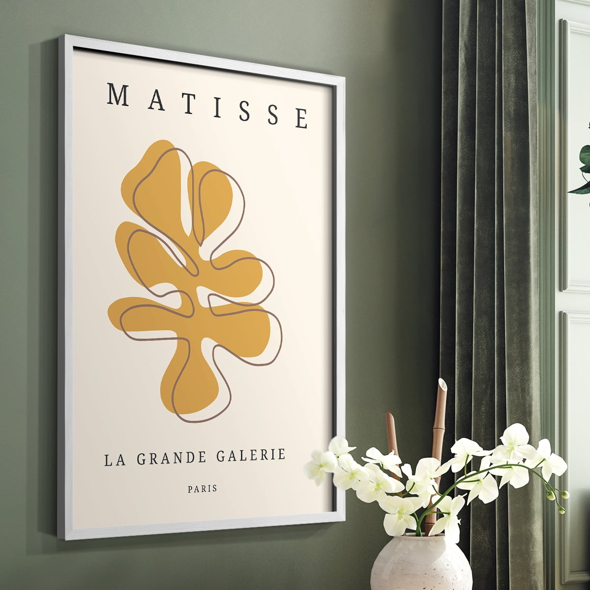 Matisse CCCLXVII in White Solid Wood 8 x 10 Framed Print
